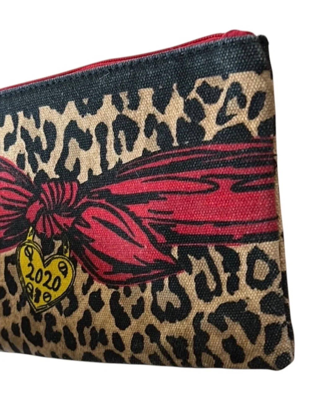 Brighton Leopard Print Wristlet Clutch with Red Heart Accent - Picture 6 of 7